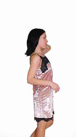 Жіноча нічна сорочка з мармурового велюру Пудровий S Харків