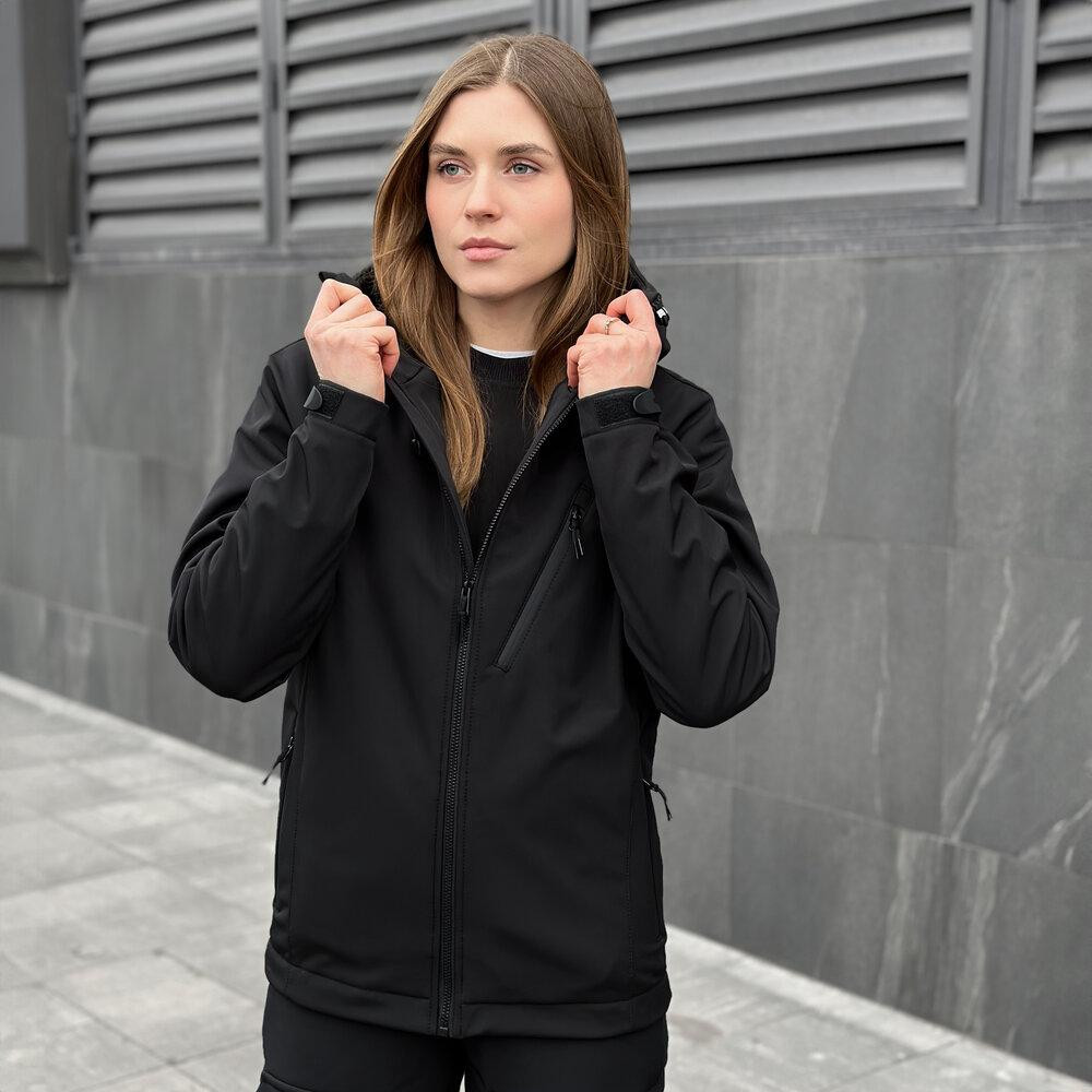 Тактическая черная демисезонная куртка для женщин Pobedov Matrix Женская Киев - изображение 8