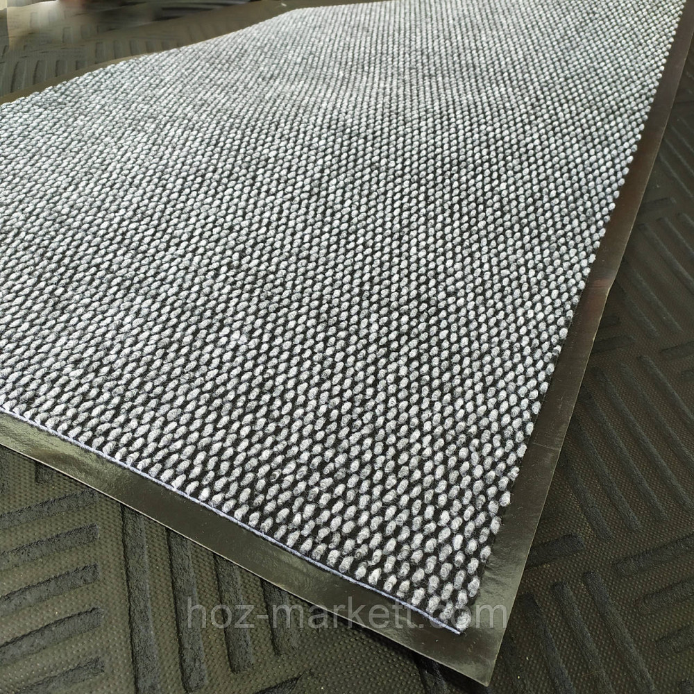 Коврик 120 х 80 см влаговпитывающий с ворсом в прихожую серый Харьков - изображение 8