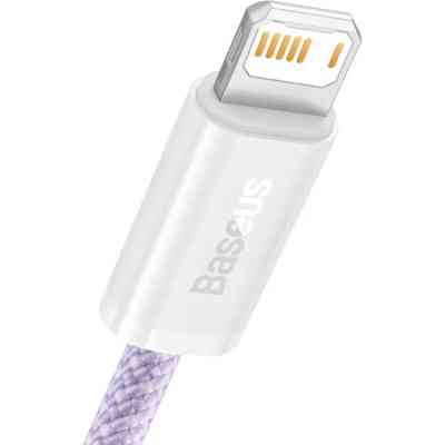Дата кабель USB 2.0 AM to Lightning 1.0m 2.4A purple Baseus (CALD000405) Винница