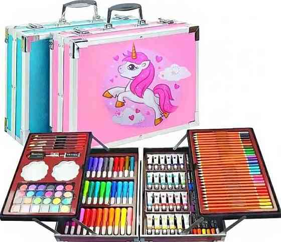 Дитячий набір для творчості 133 предмета у валізці Рисование Чемодан. Харків