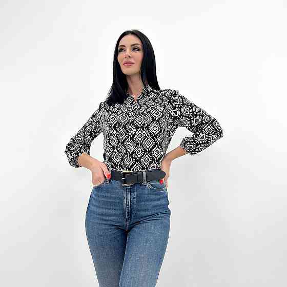 Жіноча блузка з принтом "Marocco" оптом | Норма і батал | Розпродаж моделі Київ