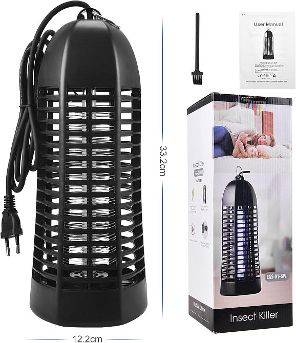 Электрическая ловушка лампа от насекомых, мух, комаров ROVLAK с УФ-лампой 6Вт, для дома и сада, уничтожитель Киев - изображение 7