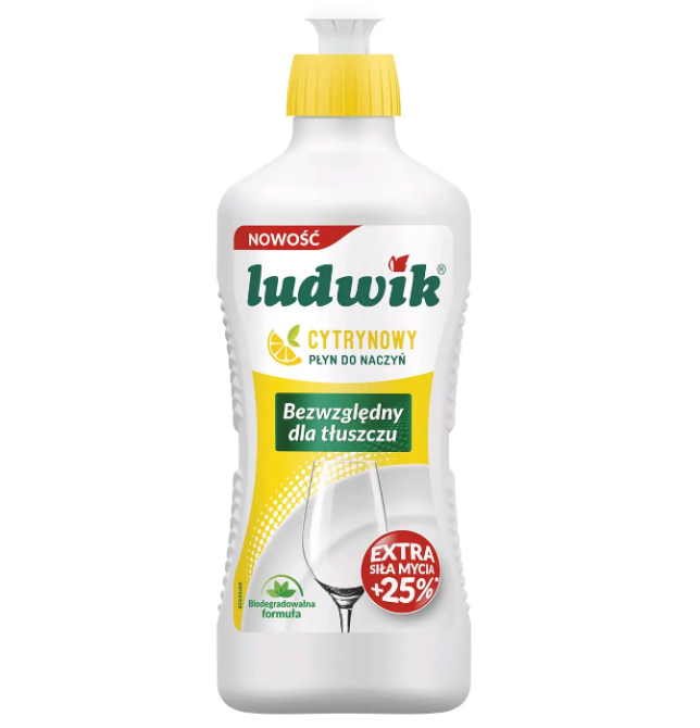 Засіб для миття посуду 450гр Лимон Ludwik Житомир - фото 1