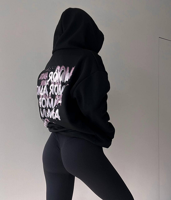 Женская стильная худая трехнитка на флисе Черный, 48/52 Одесса - изображение 1