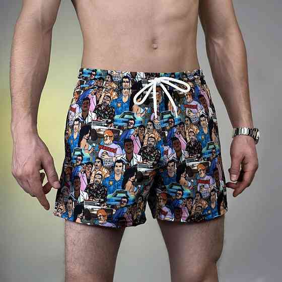 Принтовані плавальні шорти для чоловіків Pobedov Pool day GТА Київ