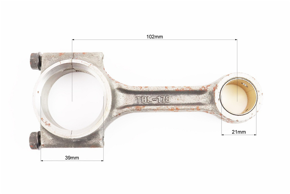 Шатун (D-39mm, d-21mm) 176F/178F (можливий наліт) Київ - фото 2