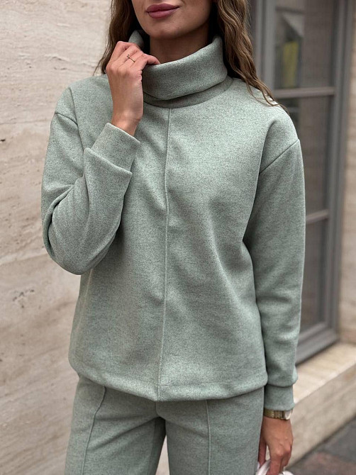 Жіночий стильний костюм двійка  ангора-кашемір. М'ятний, 50/52 Одеса - фото 3