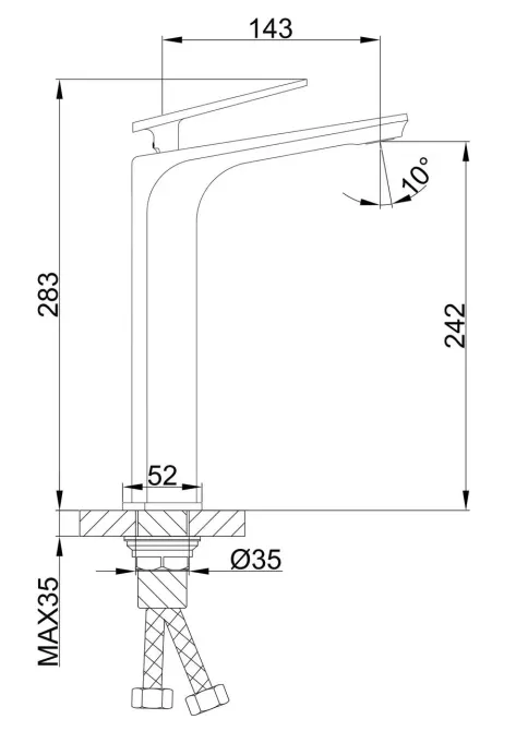 Змішувач для раковини високий Frap F1058-2 білий/хром Київ - фото 7