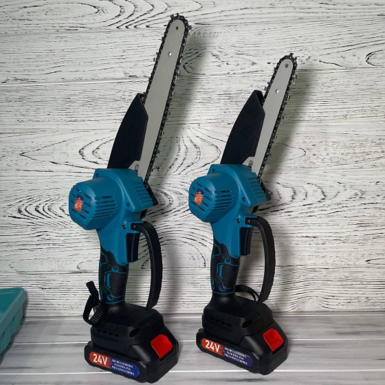 Аккумуляторная мини-цепная пила KRAFFTEC 8'' 800W с 2х36V аккумуляторами – компактная, мощная, порта Киев