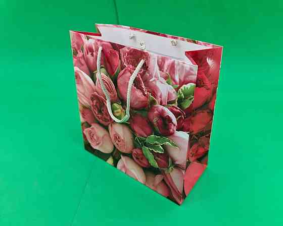 Пакет бумажный подарочный квадратный 23*24*10(артKV-008) (12 шт) Харьков