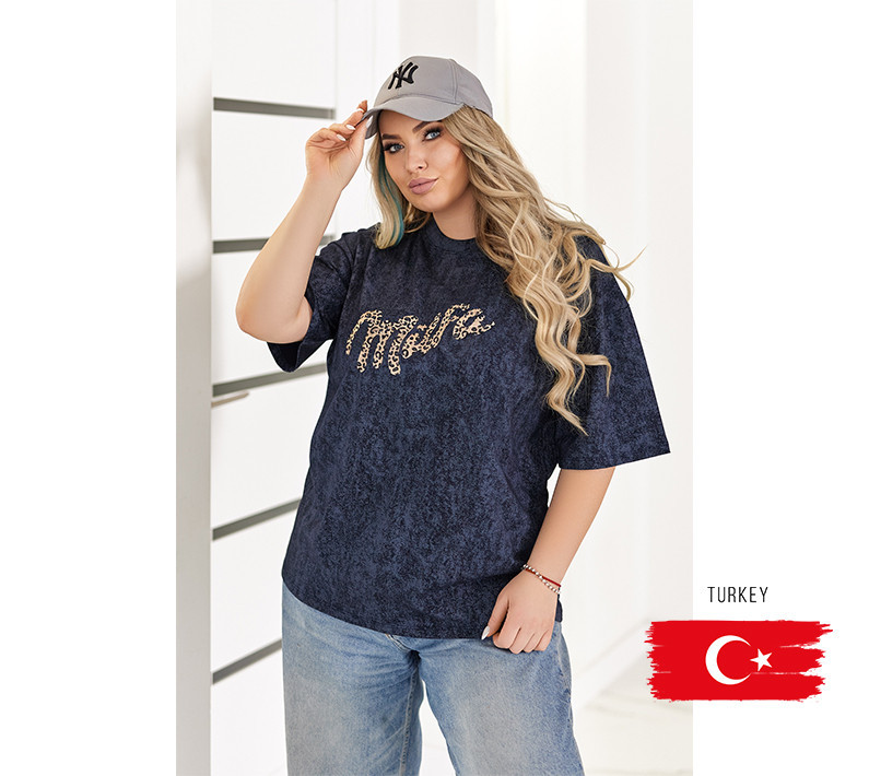 Оверсайз футболка тай-дай "Milfa" (Туреччина) | Батал Київ - фото 1