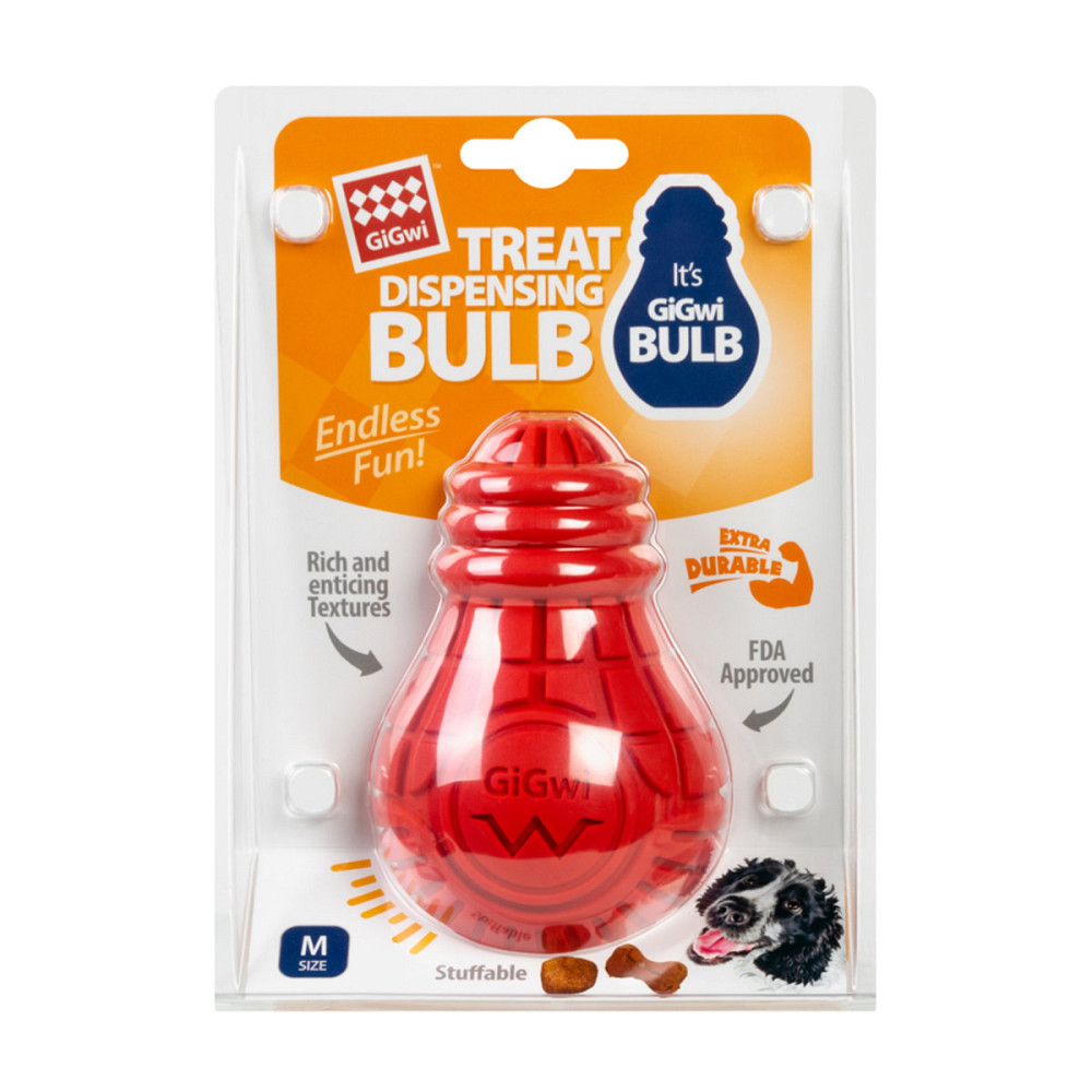 Іграшка для собак Лампочка гумова GiGwi Bulb Rubber, гума, M, червона Київ - фото 2