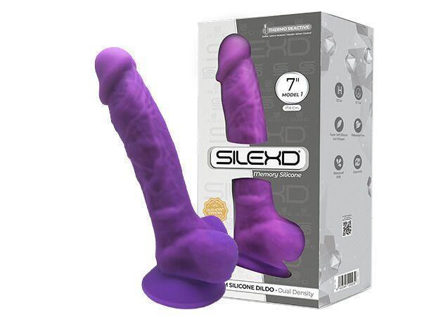Фаллоимитатор SilexD Johnny Purple (MODEL 1 size 7in), двухслойный, силикон+Silexpan, диаметр 3,8 см Sex Aura Киев - изображение 4
