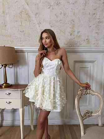 Женское романтичное вечернее платье с бабочками Молочный, M Одесса