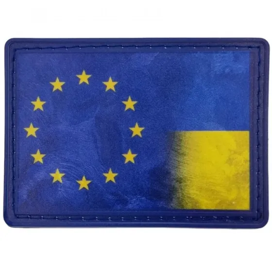 Патч / шеврон прапор ЄС і Україна Запоріжжя