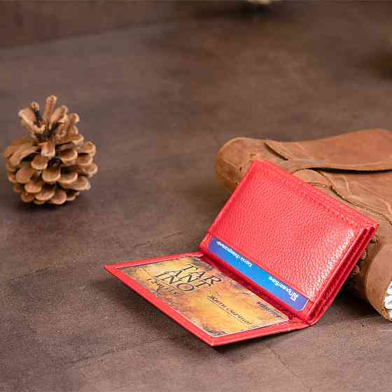 Візитниця-книжка ST Leather 19214 Червона Київ
