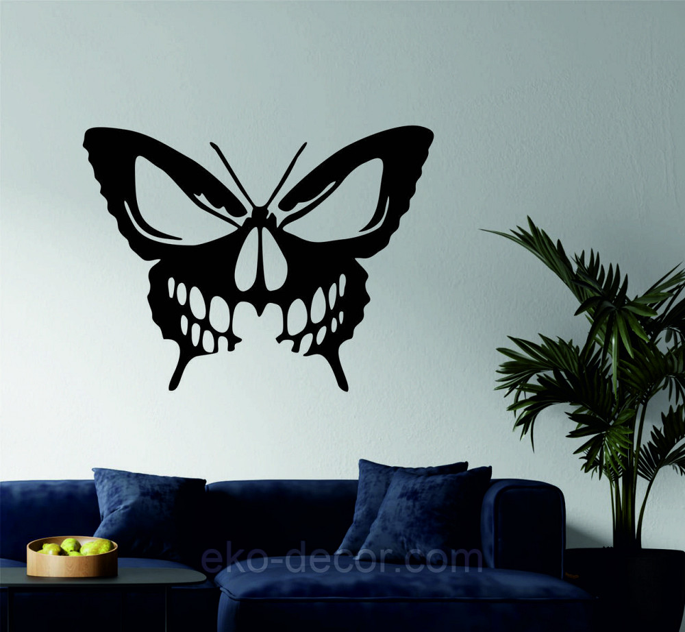 Декоративное настенное 3D Панно «Череп», Декор на стену с объемом 110*83 см, Черный Киев - изображение 1