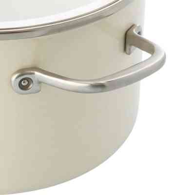 Кастрюля KitchenAid Steel Core 24 см 6 л мигдалевий крем (CC003269-001) Винница