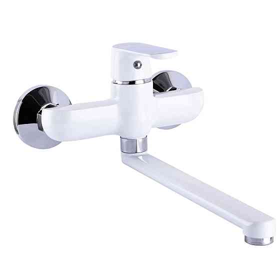 Смеситель для кухни со стены Globus Lux Laguna GLA-0104-7-WHITE (000022563) Киев