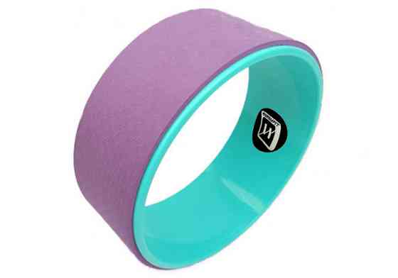 Колесо для йоги EasyFit TPE 33 см фіолетово-м'ятне Коломия