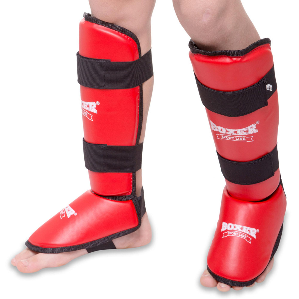 Защита для голени и стопы BOXER NEW 2004 M Вишнёвое - изображение 7