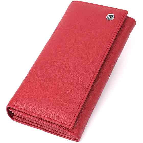 Жіночий місткий гаманець з натуральної шкіри ST Leather 23096 Червоний Київ