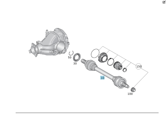 Mercedes-Benz  A1663504500 Задня права піввісь ML/GLE W166 GLE Coupe C292 Одеса