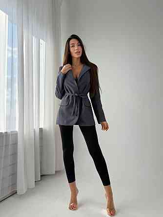 Жіночий приталений піджак без підкладки з підплічниками костюмка Одеса