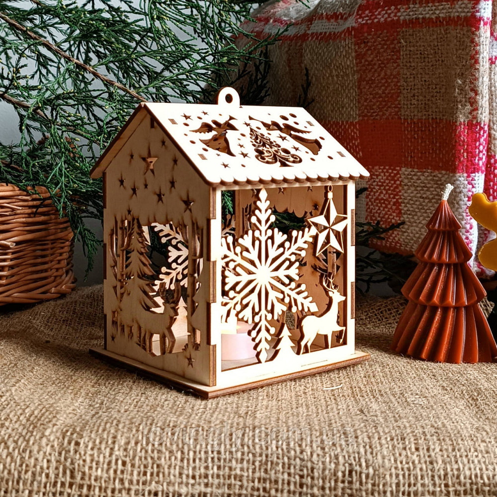 Рождественский фонарик для праздничного подарка 14 см Ирпень - изображение 1