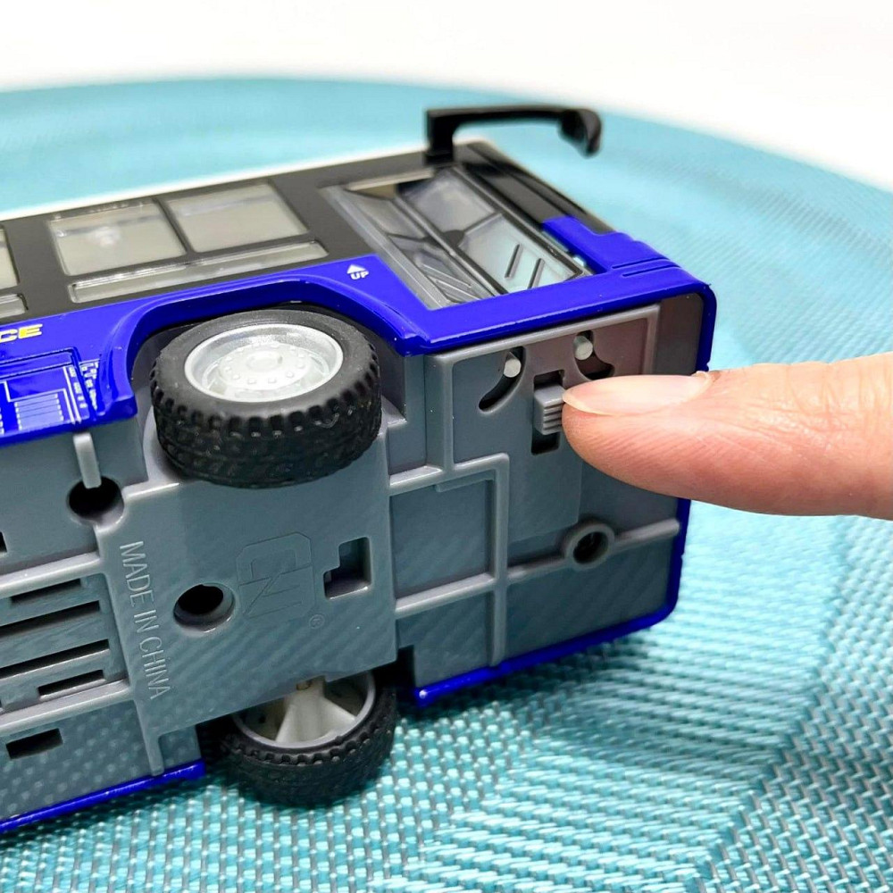 Автобус металевий з інерцією підсвічуванням та звуком відчиняються двері Синій (CLM-0771AC) Чернігів - фото 5