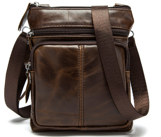 Сумка чоловіча шкіряна Коричнева (Vintage) Київ