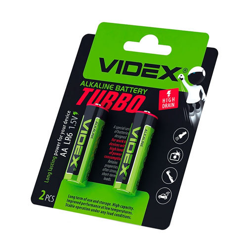 Батарейка AA LR6 Videx Turbo Alkaline лужна 1.5В, надійне джерело живлення для техніки та іграшок Київ - фото 4