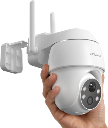 Беспроводная Wi-Fi камера безопасности COOAU Q02 2K 360° PTZ: аккумуляторная, цветное ночное видение, датчик движения PIR, 2шт. Киев