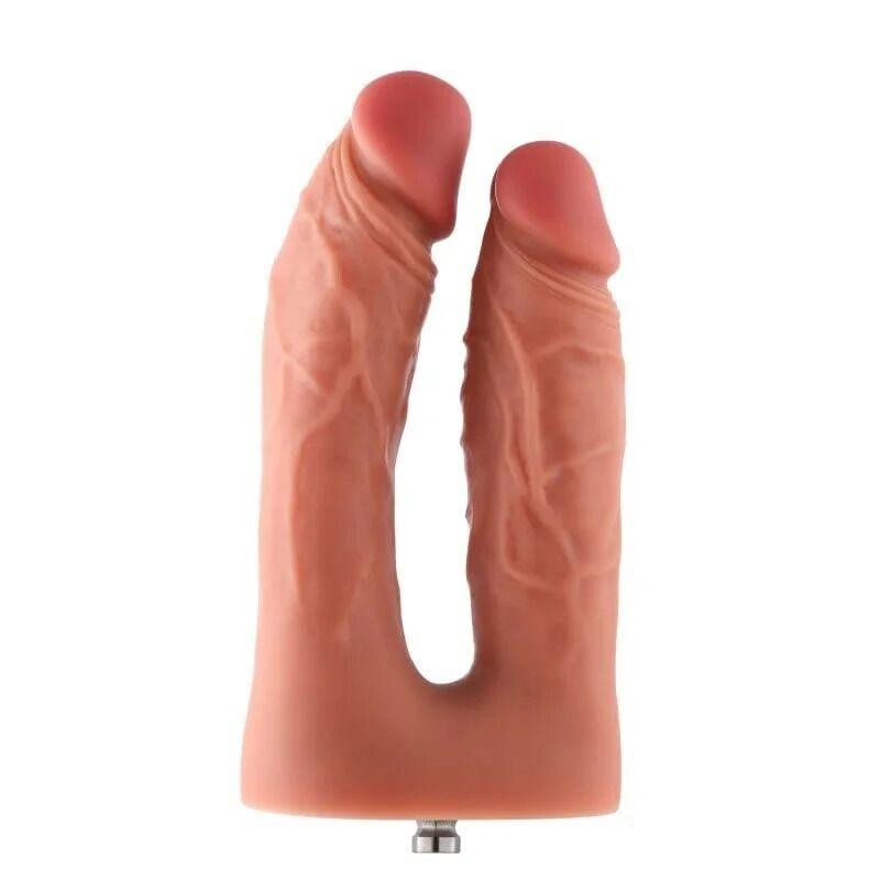 Подвійний фалоімітатор для секс-машин Hismith Silicone Double Penetrator Dildo, система KlicLok Sex Aura Київ - фото 1
