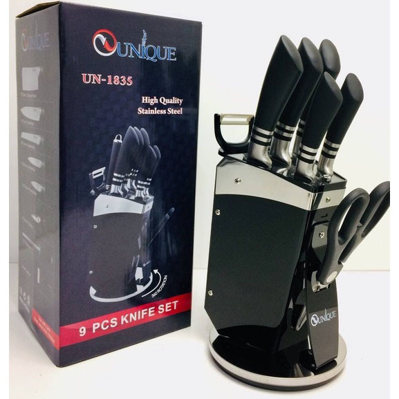 Кухонний ніж з нержавіючої сталі металевий UNIQUE, Кухонні ножі для нарізання, Якісні ножі для дому XI-11 Івано-Франківськ - фото 1