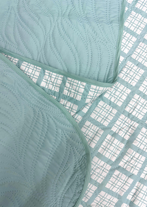 Покривало Decorator Bianca 215х240 см блакитний з білим (85-203) Київ - фото 2