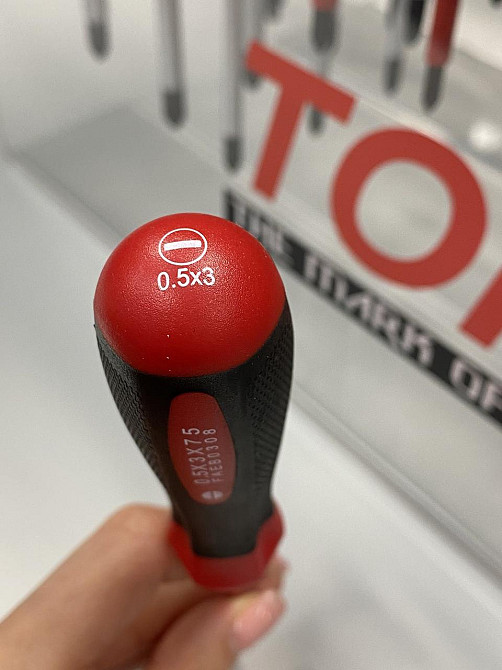 Викрутка діелектрична шліцьова TOPTUL 3x75 мм (1000V) FAEB0308 Одеса - фото 3