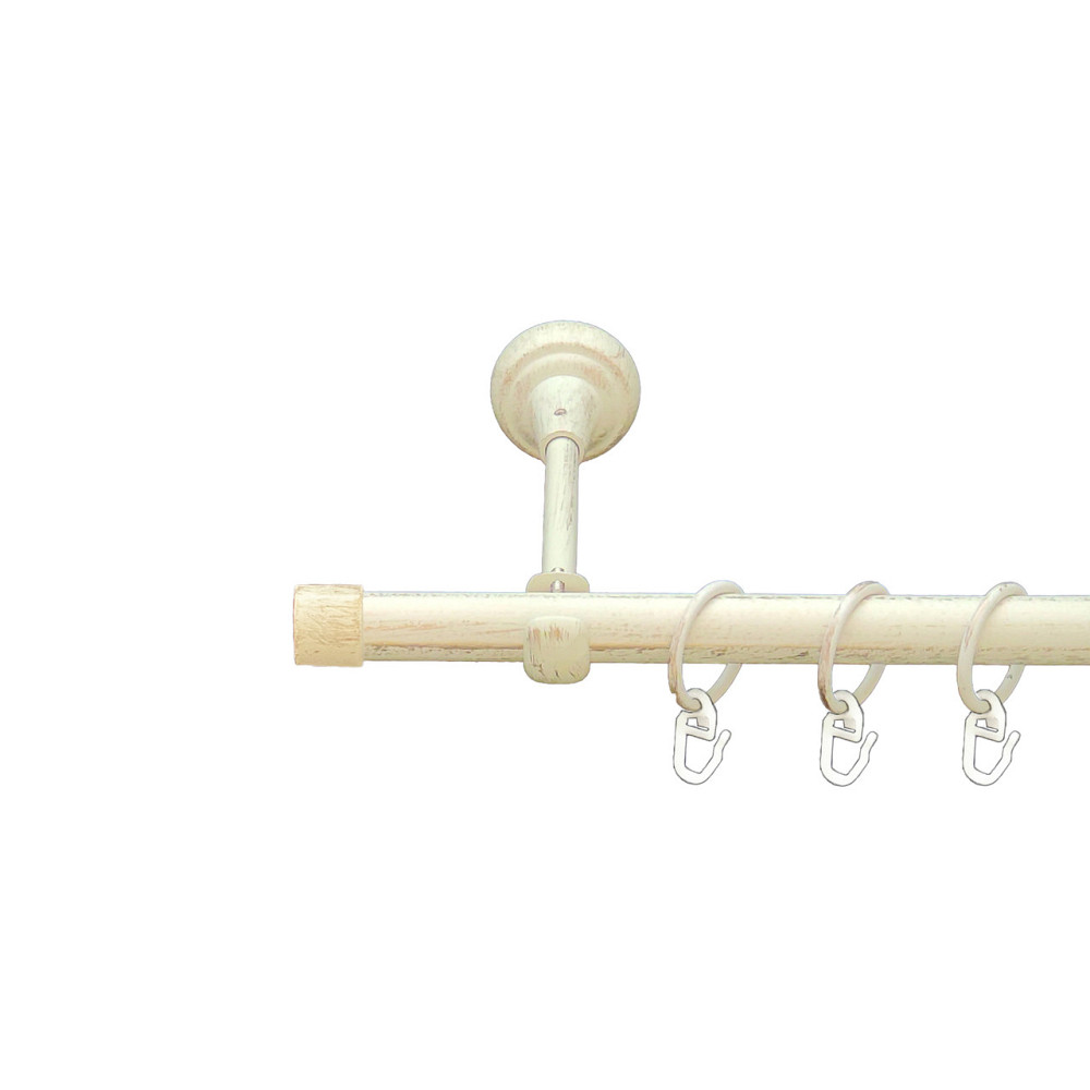 Карниз Orvit Заглушка металевий однорядний відкритий Біле Золото 19 мм 240 см (00-00013499) Львов - изображение 1