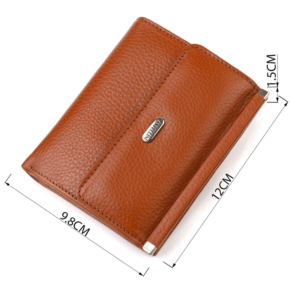 Удобный кошелек для женщин среднего размера из натуральной кожи флотар CANPELLINI 21811 Коричневый Киев - изображение 8