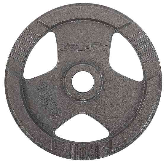 Блин (диск) стальный с хватом 15 кг d-52мм Zelart-7791-15 Киев