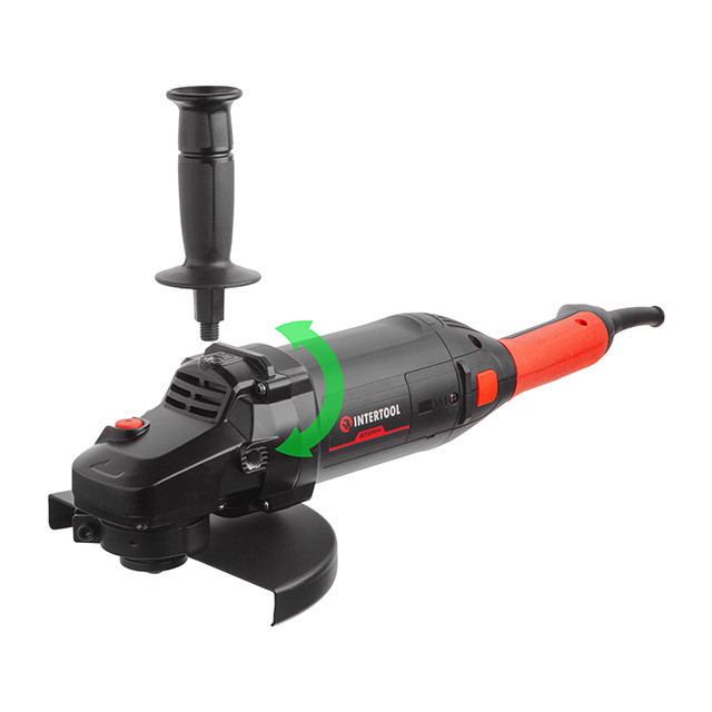 Болгарка INTERTOOL WT-0228, 2,4 кВт, 6300 об/хв, диск 230 мм, плавний пуск - для різання, шліфування, зачистки Львів - фото 6