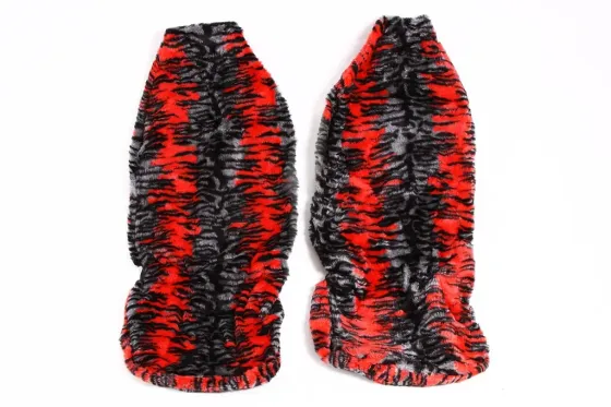 Чехли на сидіння хутра хутряний чорний/серий/червоний Вінниця