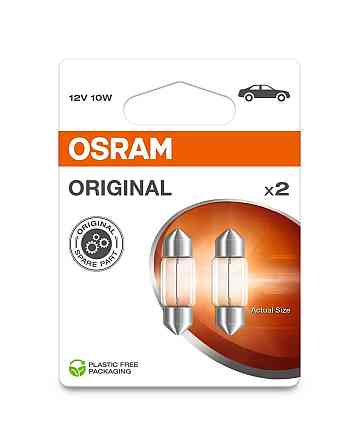 Комплект вказівних ламп розжарювання OSRAM C10W 6438-2BL 31mm 12V SV8.5-8 Blister (2 шт) Харків
