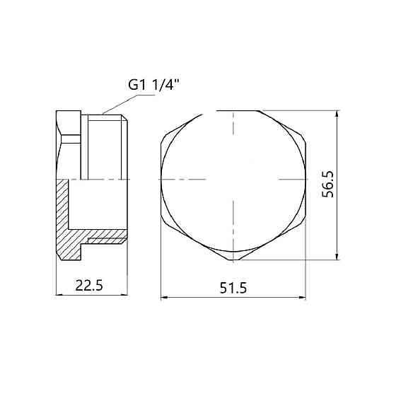 Заглушка чугунная радиаторная 1