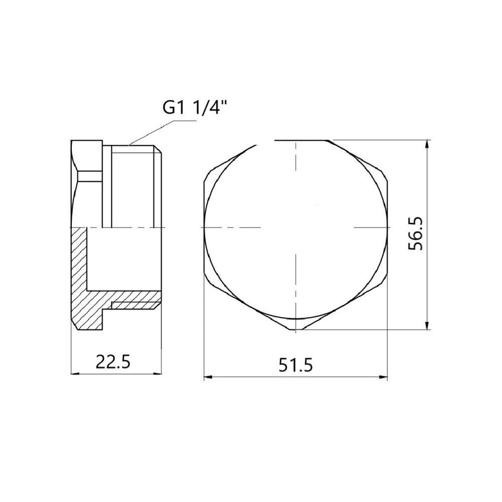 Заглушка чавунна радіаторна 1/4 НР ліва Київ - фото 2