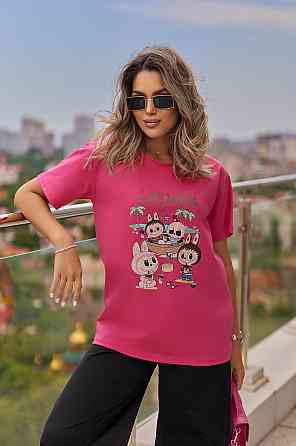 Жіноча стильна футболка Labubu "Monsters" | Батал Київ