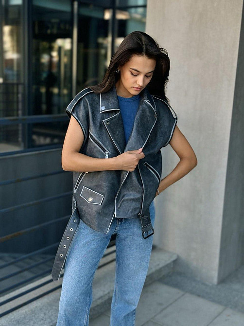 Жіноча шкіряна куртка косуха трансформер р 44 Харків - фото 6