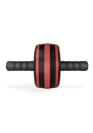 Ролик для пресу Hop-Sport з килимком чорно-червоний Київ