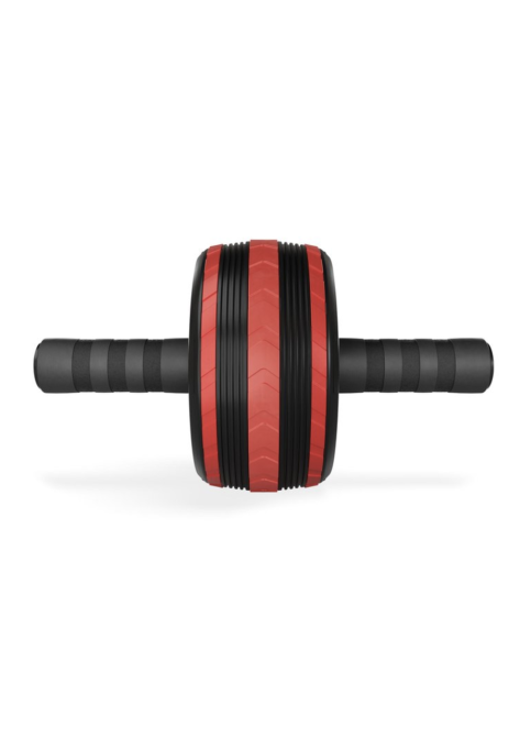 Ролик для пресу Hop-Sport з килимком чорно-червоний Київ - фото 3